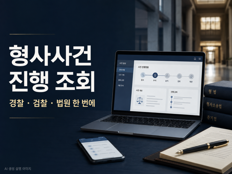 형사사건 진행 조회, 경찰·검찰·법원 어디까지 왔는지 확인하는 법