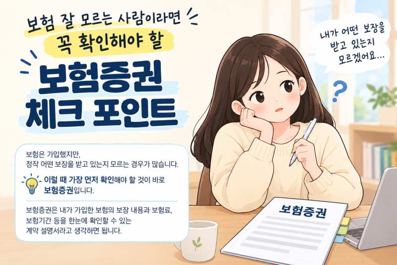 보험증권 마지막으로 언제 열어보셨나요?