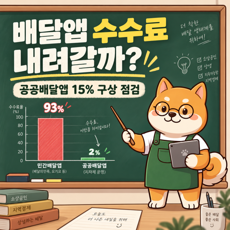 배달앱 수수료 내려갈까? 공공배달앱 15% 확대 정책 확인 기준
