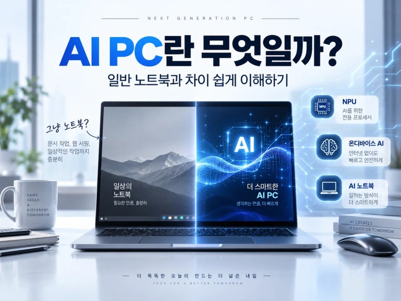 AI PC란 무엇일까?｜일반 노트북과 차이 쉽게 이해하기