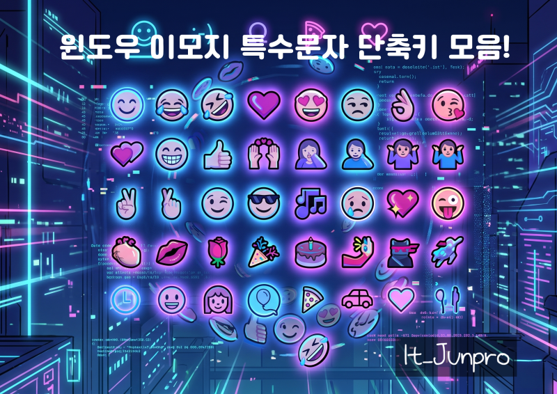 윈도우 이모지 특수문자 단축키 1초 만에 입력하는 방법