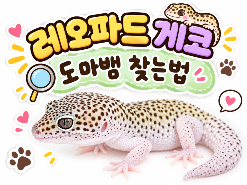 레오파드 게코 도마뱀 사육장 탈출 찾는 법