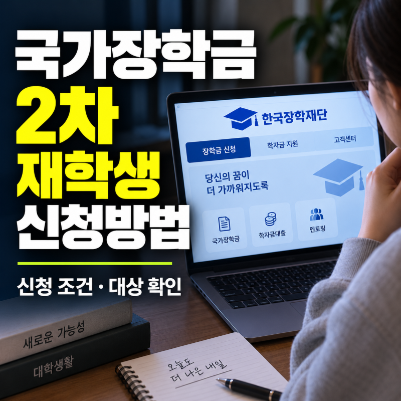 국가장학금 2차 재학생 신청방법｜신청 조건·대상 확인