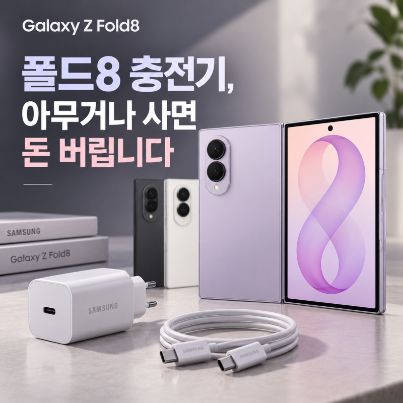 갤럭시 Z 폴드8 충전기 아무거나 사면 무조건 돈 버리는 이유 (유선 45W·무선 20W)