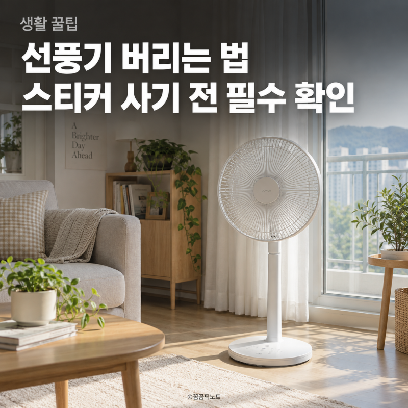 선풍기 버리는 법, 스티커부터 사면 오히려 손해더라고요