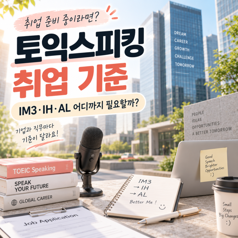토익스피킹 취업 기준, IH AL 몇 점부터 준비해야 할까?