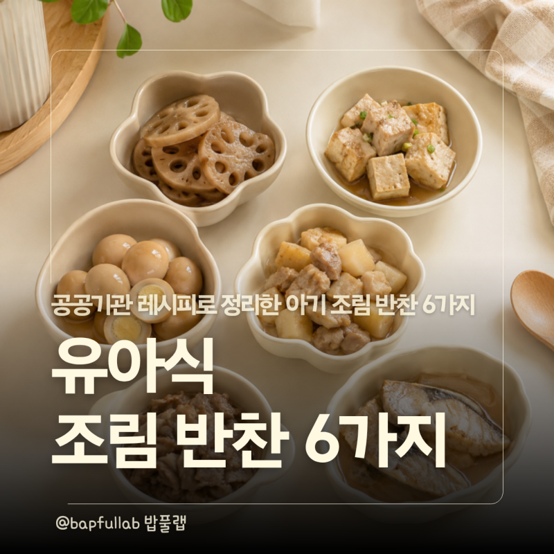 유아식 조림반찬 뭐 해줄까? 공공기관 식단에서 고른 아기 반찬 6가지