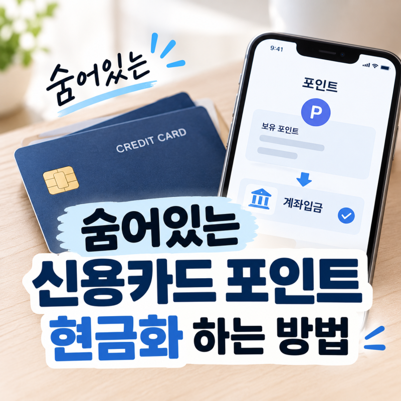 신용카드 포인트 현금화 방법 통합조회하고 계좌로 받는 법