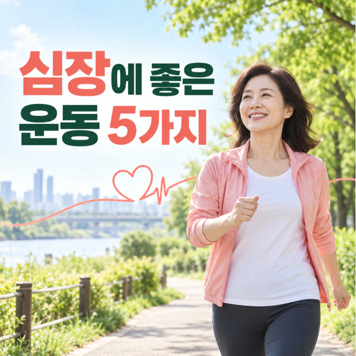 심장에 좋은 운동 5가지, 걷기부터 자전거까지 효과적인 방법