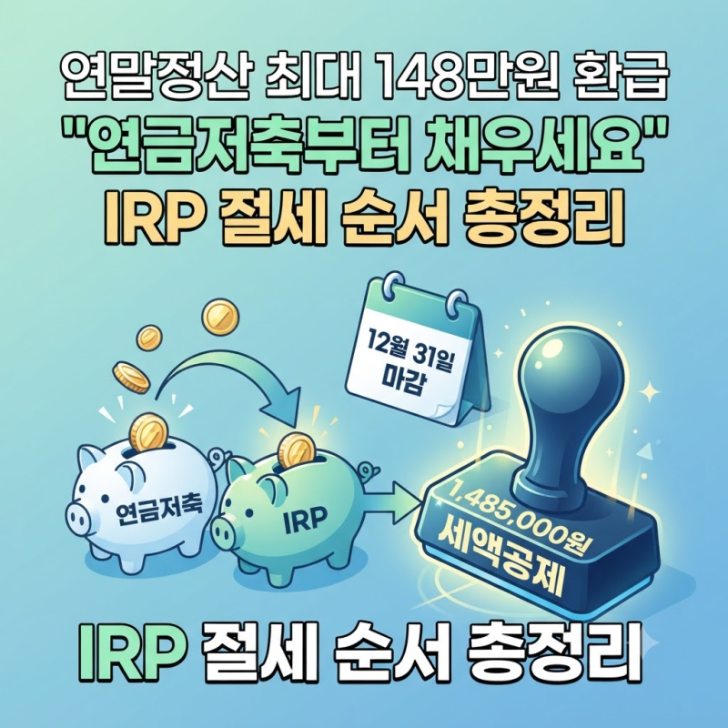 연말정산 최대 148만원 환급 "연금저축부터 채우세요" IRP 절세 순서 총정리
