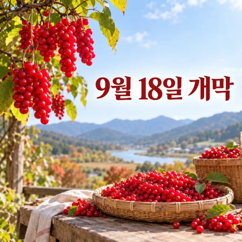 문경오미자축제 9월 18일 개막, 생 오미자·체험 먼저 체크