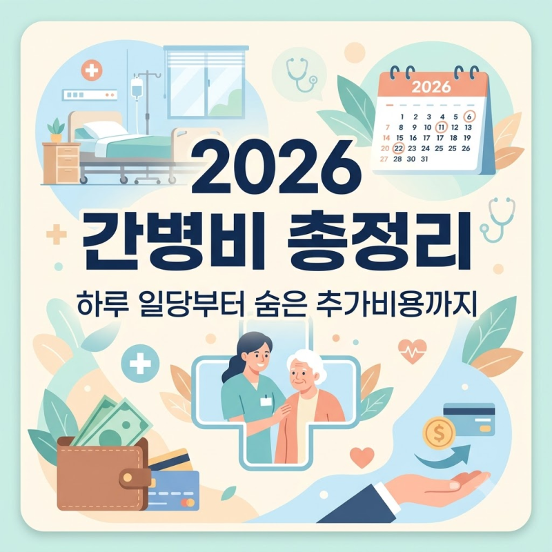 "하루 12만원인 줄 알았는데 영수증 보고 경악?" 2026 간병인 일당과 추가 비용 완벽 총정리