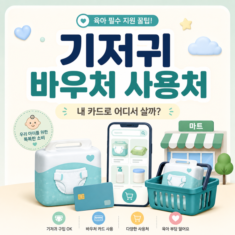 기저귀 바우처 사용처, 내 카드로 되는 온라인몰과 마트 확인법
