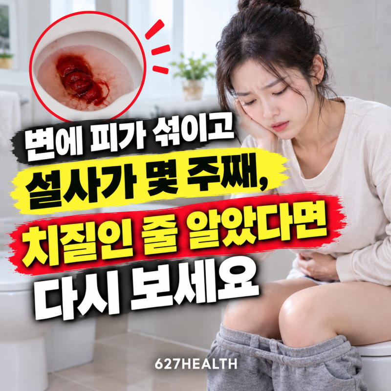 변에 피가 섞이고 설사가 몇 주째, 치질인 줄 알았다면 다시 보세요