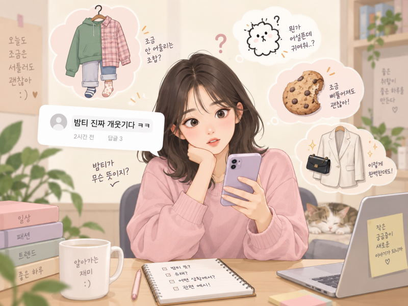 밤티 뜻, 유래와 사용법, 요즘 SNS신조어 정확히 알아보기