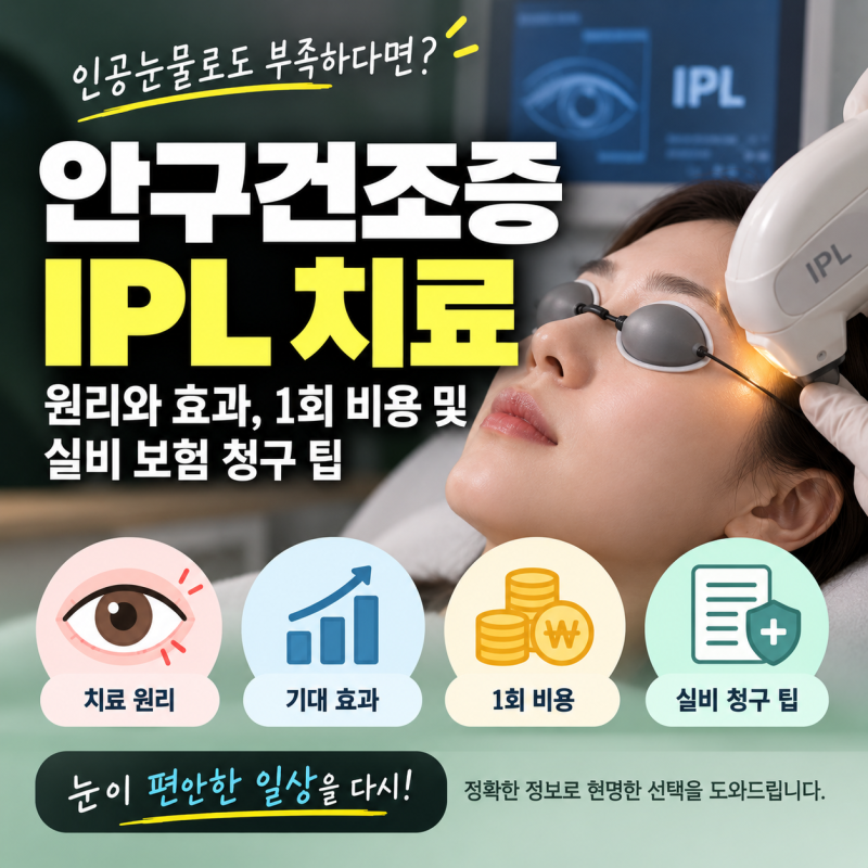 안구건조증 IPL 레이저 치료: 효과·비용·실비 총정리