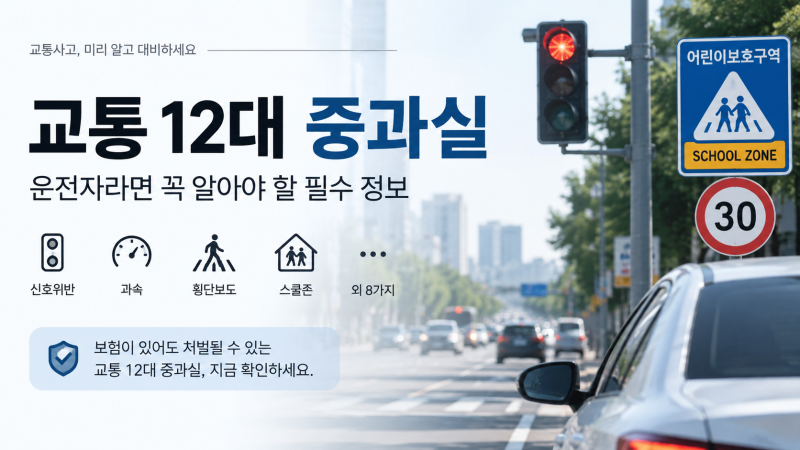 교통 12대 중과실, 합의했는데도 처벌될 수 있는 이유는?