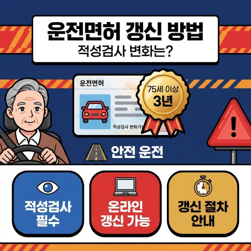 운전면허 갱신 방법, 적성검사와 관련된 변화는?