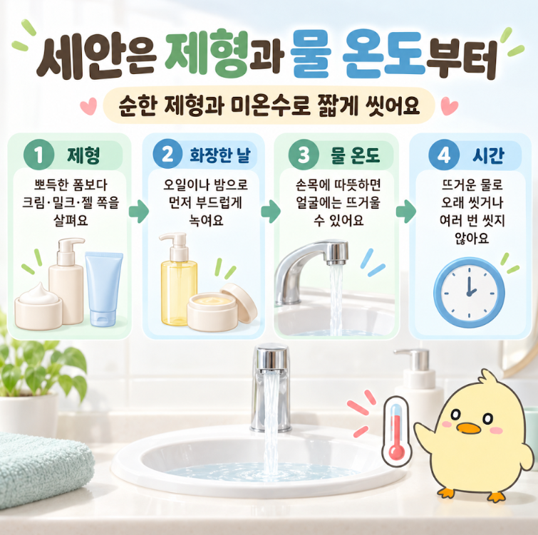 얼굴모공각화증, 세안부터 화장까지 오늘 바꿀 수 있는 것