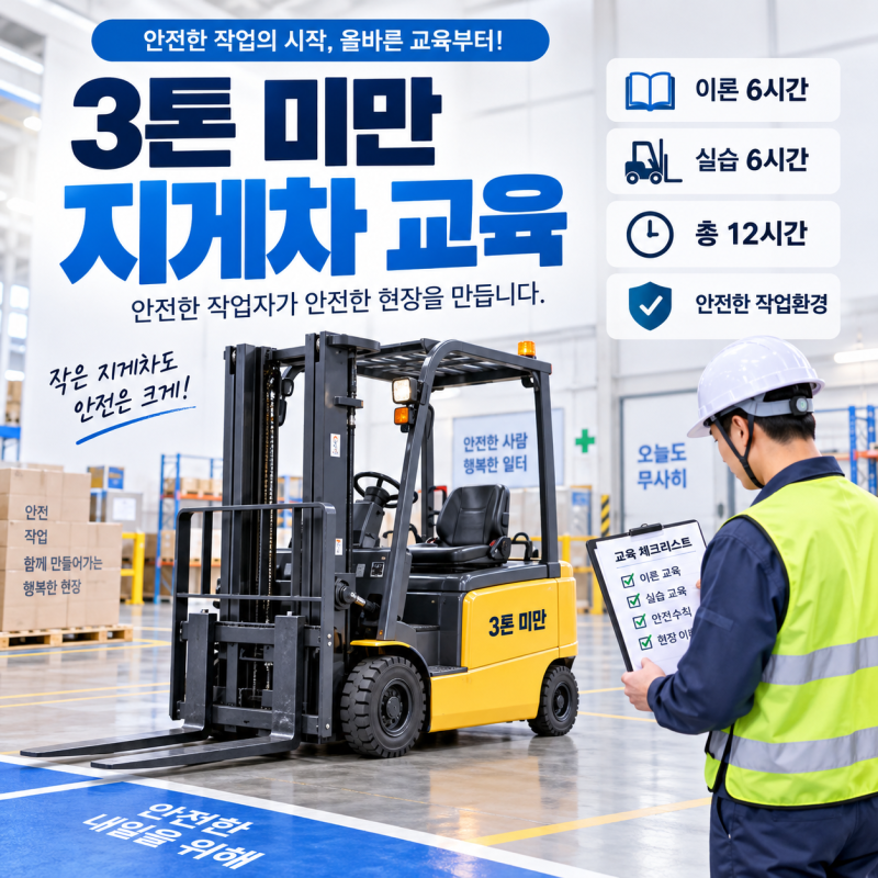 3톤 미만 지게차 교육 기준 정리