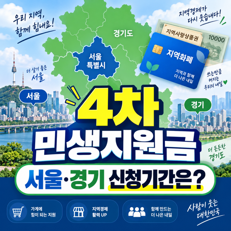4차 민생지원금 서울·경기도 신청기간 왜 안 뜨나? 50만원 지급 지역은 따로 있었다