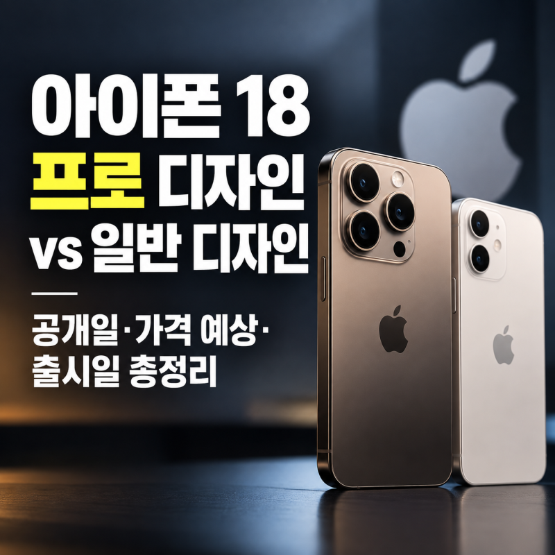 아이폰 18 프로 디자인 vs 일반 디자인｜공개일·가격 예상·출시일 총정리