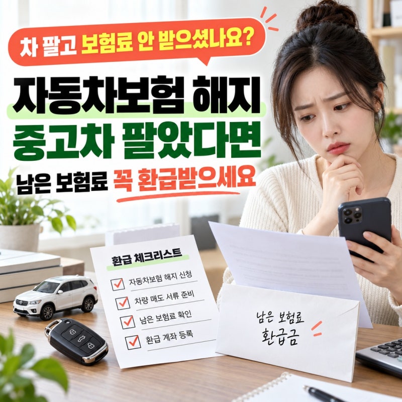 자동차보험 해지, 중고차 판매 후 남은 보험료 얼마나 환급될까?