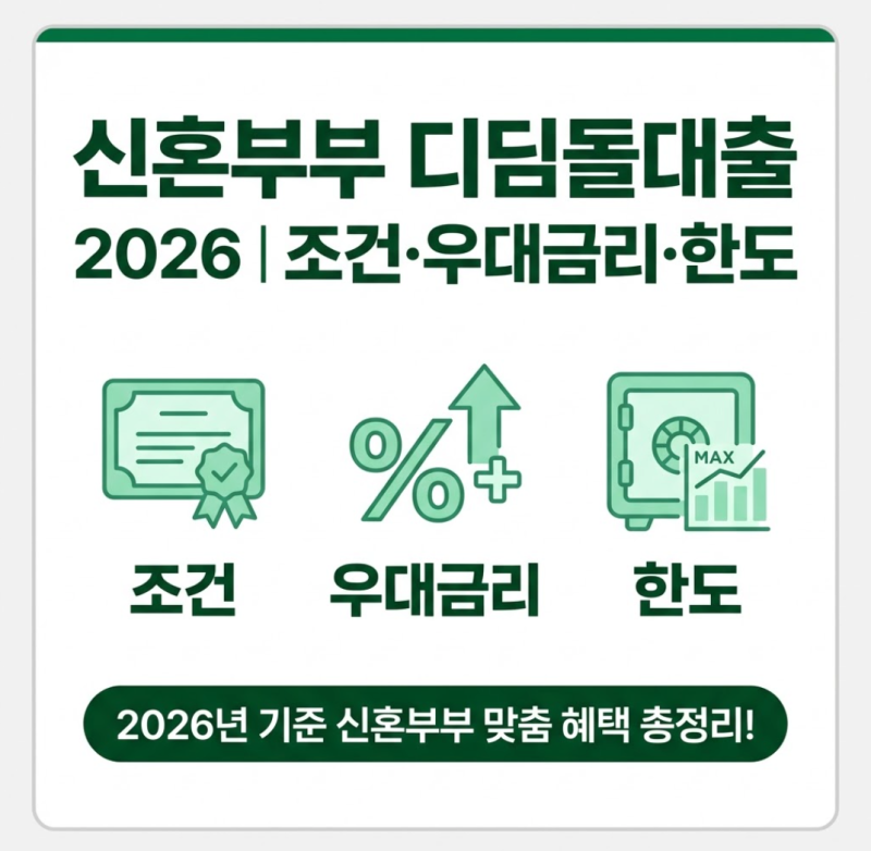 2026 신혼부부 디딤돌대출, 신청 전에 이 5가지부터 확인하세요