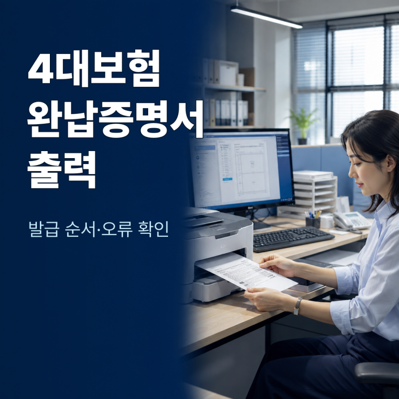 사업장 4대보험 완납증명서 출력, 발급 방법과 안 될 때 확인할 항목