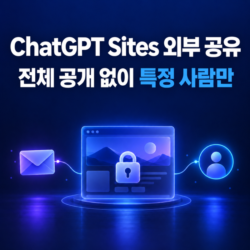 ChatGPT Sites 외부 공유｜전체 공개 없이 특정 사람만 초대하는 방법