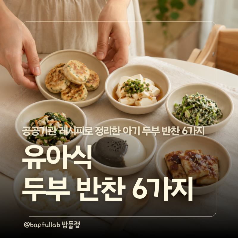 유아식 두부요리 뭐 해줄까? 공공기관 식단에서 고른 아기 두부반찬 6가지