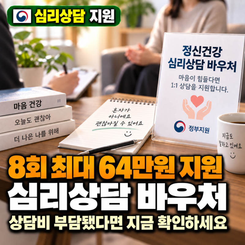 전국민 마음투자 지원사업! 새 이름 정신건강 심리상담 바우처 정리