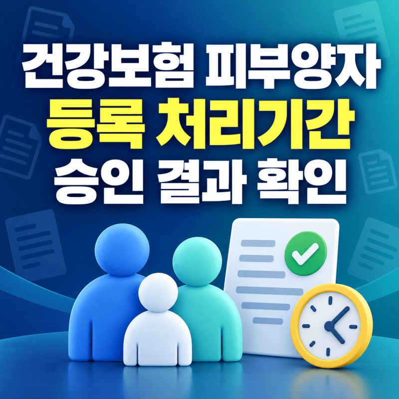 건강보험 피부양자 등록 처리기간｜승인 결과·취득일 확인 방법