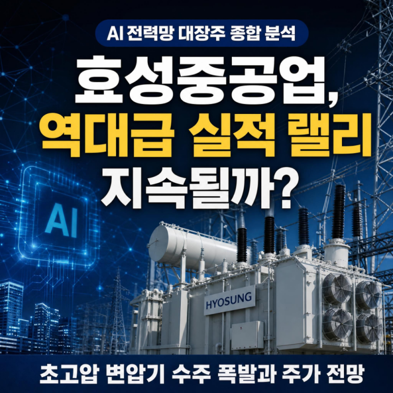 AI 시대를 이끄는 전력망 대장주, 효성중공업 주가 전망과 핵심 모멘텀