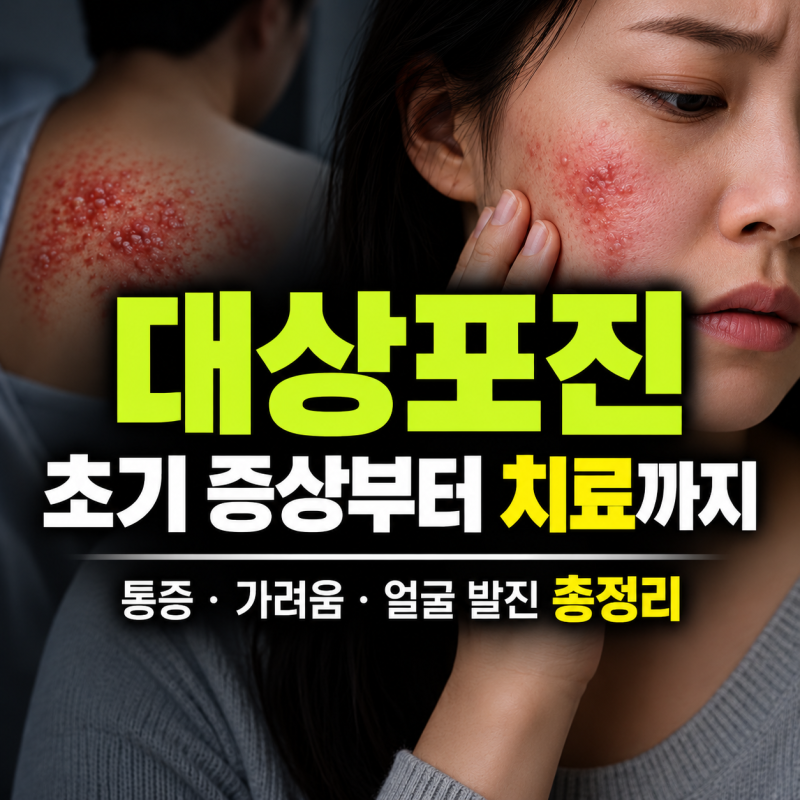 대상포진 초기 증상 신호부터 통증가려움 얼굴 발진 치료법 총정리