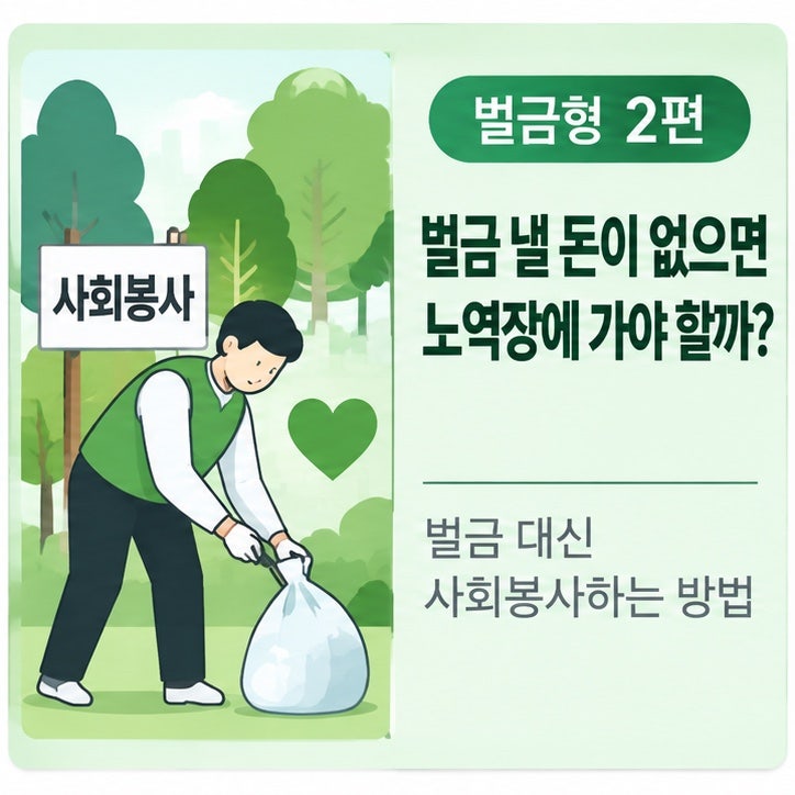 벌금 낼 돈이 없으면 노역장에 가야 할까?벌금 대신 사회봉사하는 방법