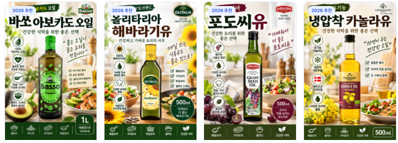 식용유 종류 차이 총정리｜올리브유·카놀라유·포도씨유·해바라기유·아보카도오일 뭐가 ....