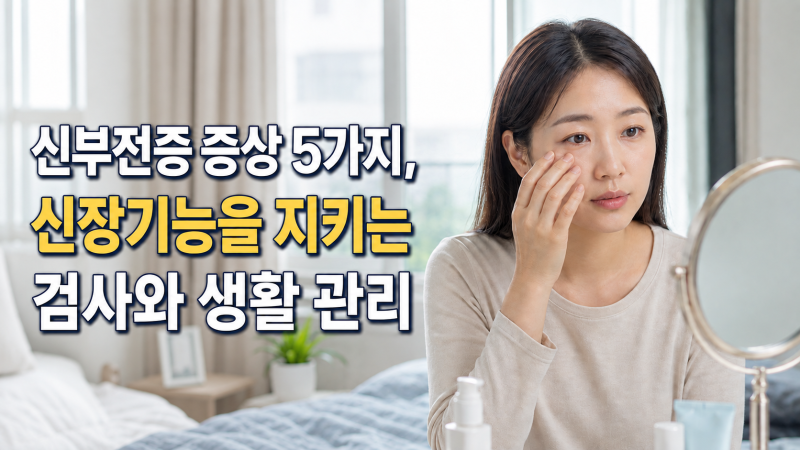 신부전증 증상 5가지, 신장 기능을 지키는 검사와 생활 관리