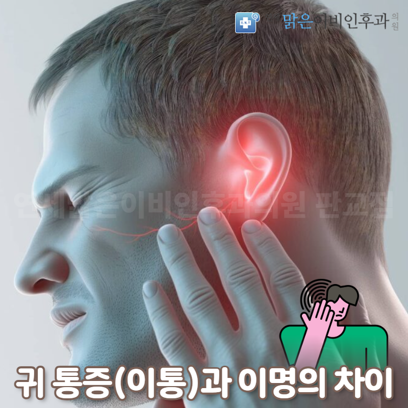 귀 통증(이통)과 이명의 차이