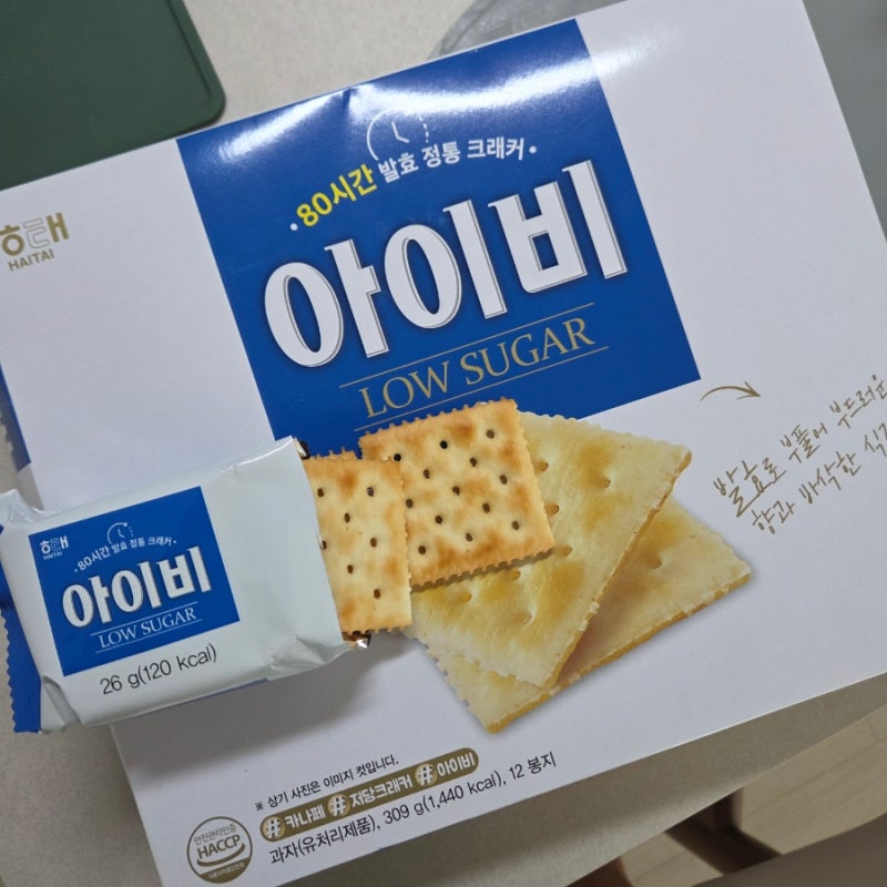 아이비 크래커 칼로리 1봉지 개수 309g