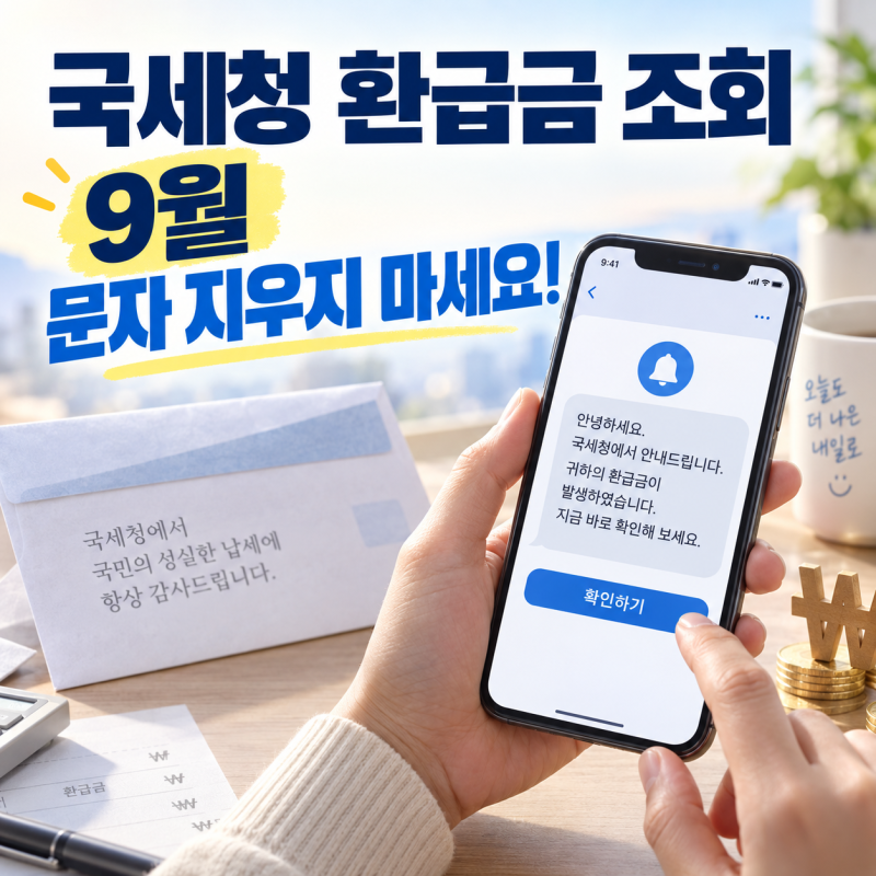 국세청 환급금 조회 | 9월 문자 지우지 마세요! 진짜 환급금 3초 확인법