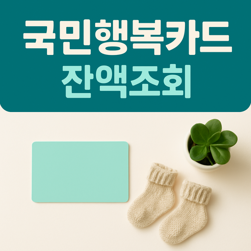 국민행복카드 잔액조회 직접 해봤어요
