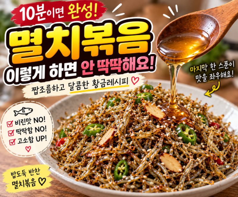 멸치볶음 이렇게 해야 안 딱딱해요! 실패 없는 황금레시피