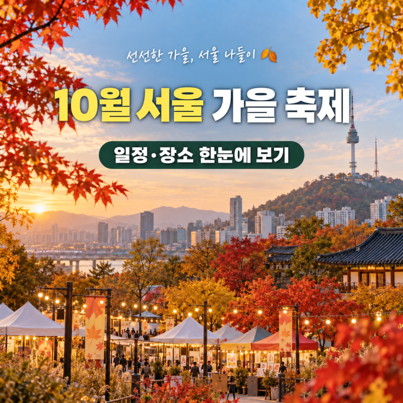 2026년 10월 서울 가을 축제 일정 주말 가볼만한곳 총정리