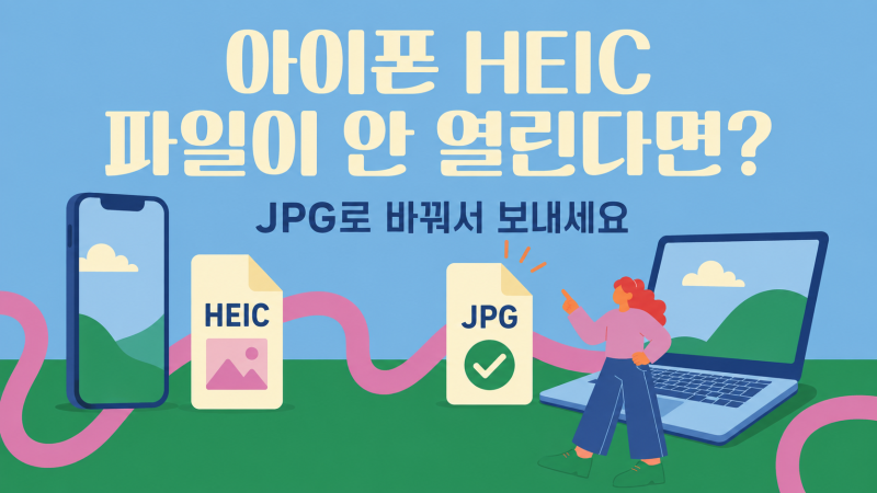 아이폰 HEIC 파일 안 열릴 때, JPG로 변환해서 보내는 방법