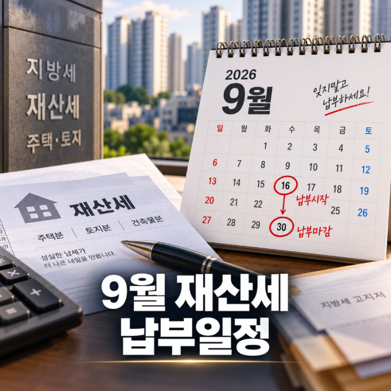 9월에 내야 하는 재산세 납부기간·조회방법·카드납부 총정리 (신용카드 무이자 할부, 토지....
