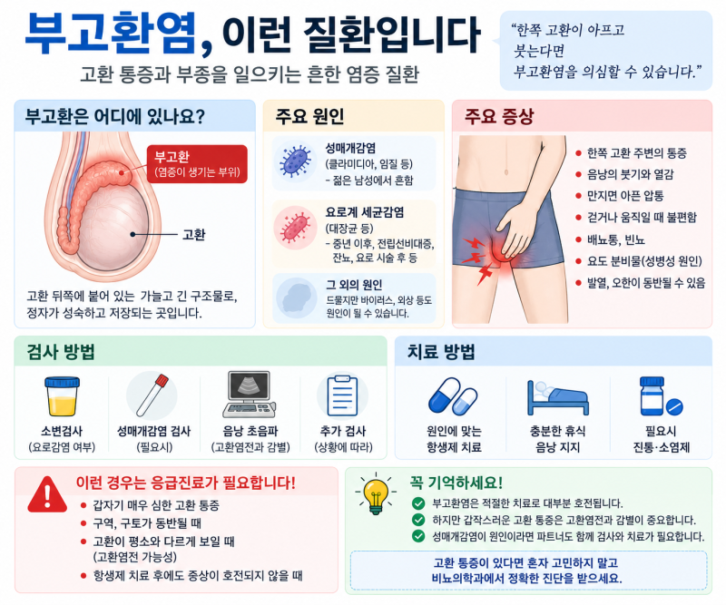 부고환염은 왜 생길까요?｜고환 통증·붓기의 원인과 치료