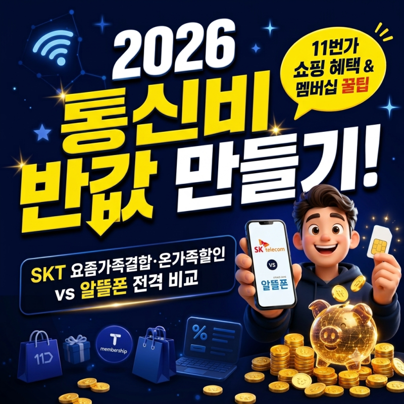 2026 통신비 절약 완벽 가이드 통신사 가족결합 할인 총정리 알뜰폰 비교 분석