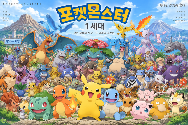 포켓몬 1세대 알아보기｜151마리 포켓몬과 추억의 포켓몬