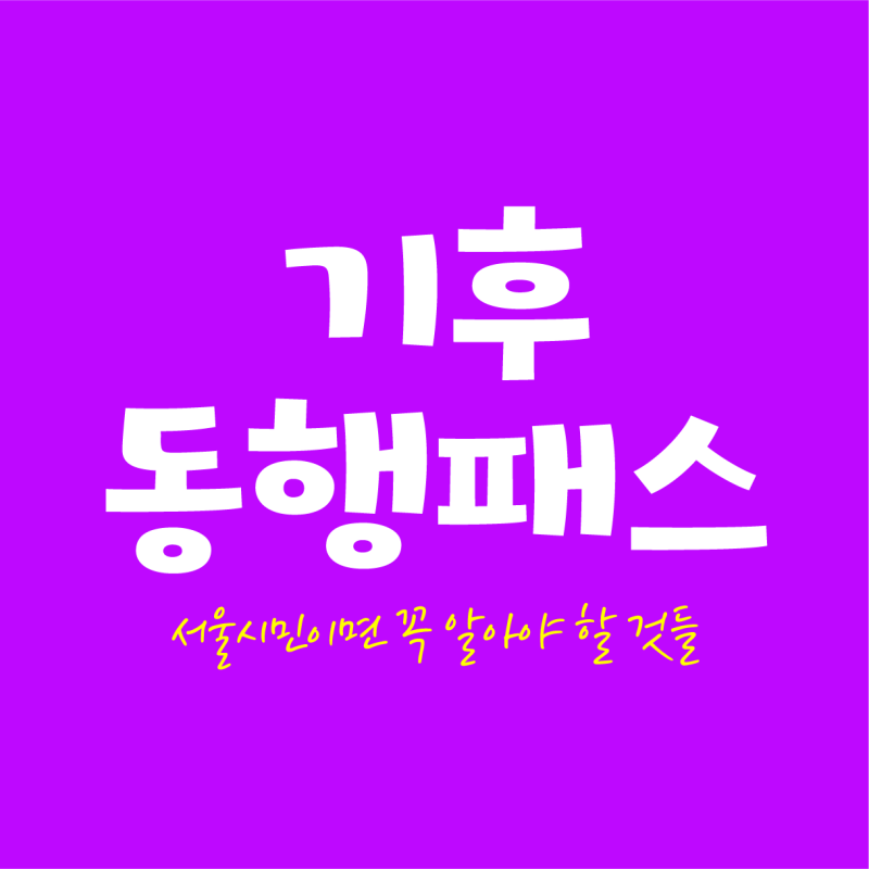 기후동행패스 신청방법과 모두의카드 환급, 서울시민이면 꼭 알아야 할 것들